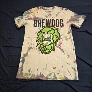Brewdog Splatter Dye Graphic Print T-shirt Size M Unisex Streetwear